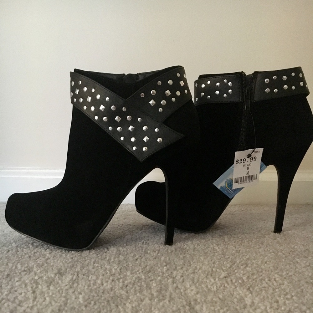 Black Studded Bootie